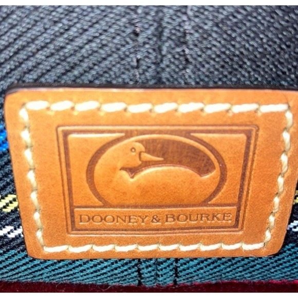 Dooney & Bourke Large Zip Denim Tartan Striped Wristlet - Picture 4 of 9